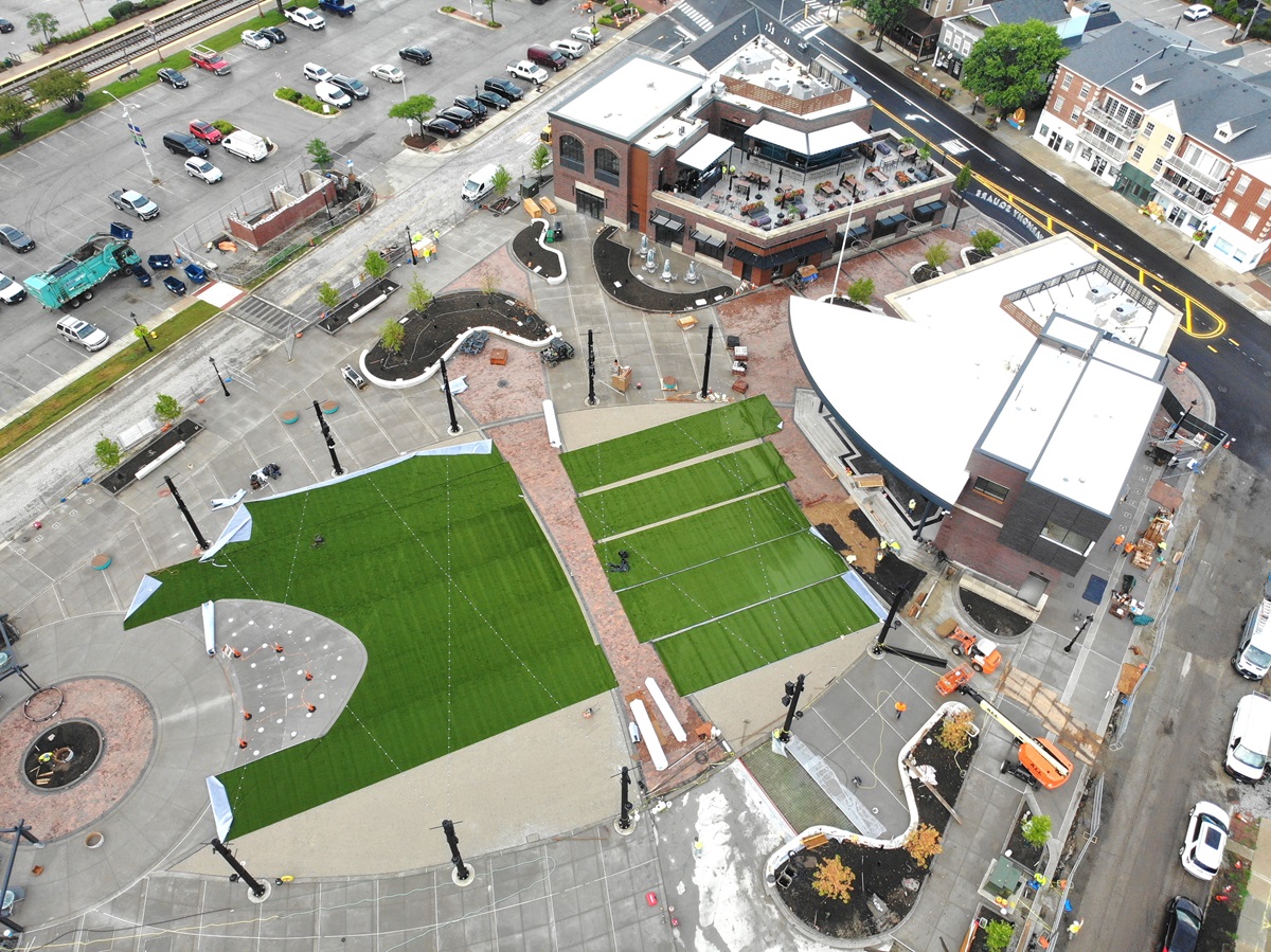 Harmony Square construction on July 11, 2025